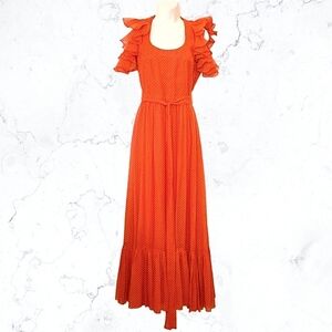 Vintage Orange Maxi Dress